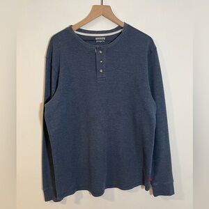 Levi Strauss Long Sleeve Thermal Shirt Mens Size XL Navy Blue